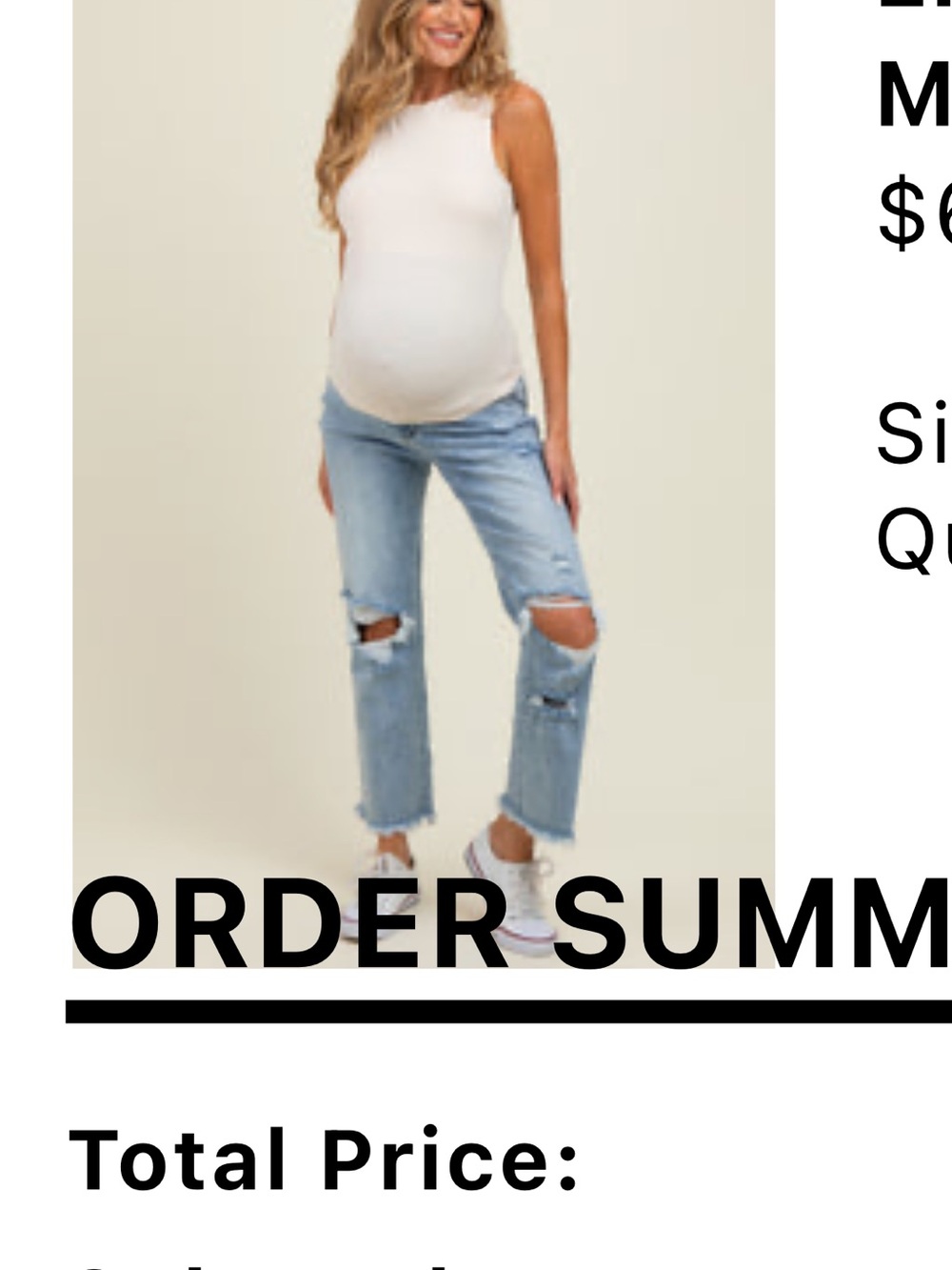 Pinkblush Light Blue Distressed Boyfriend Maternity Jeans